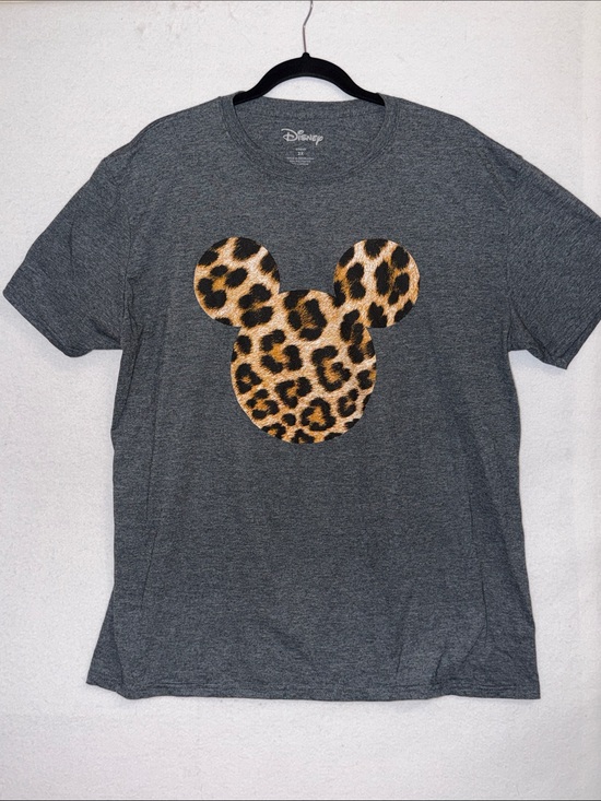 Disney Tops - Disney Cheetah Print Mickey Silhouette Graphic Tee